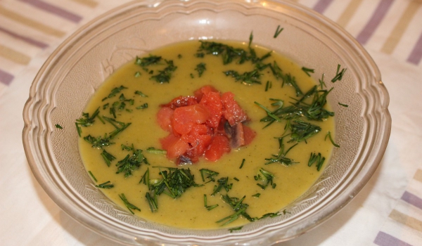 Крем супа от тиквички с пушена риба